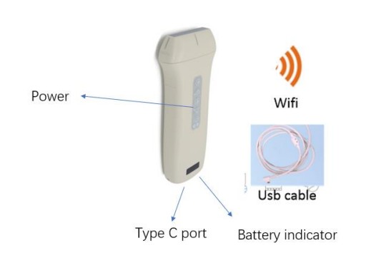 WIFI & USB Ultrasonic Diagnostic Probe Scanner